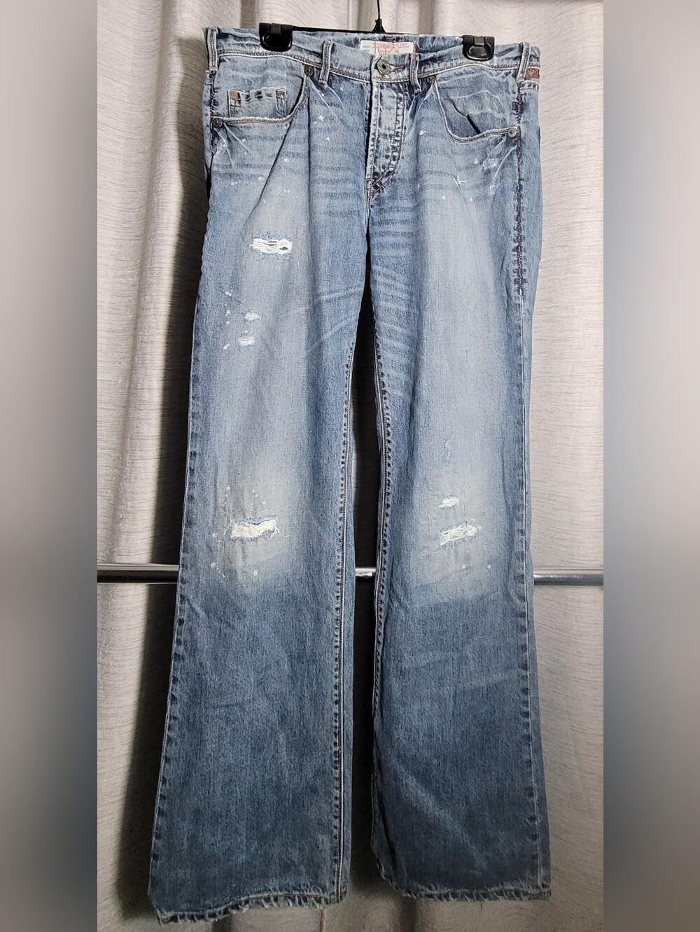 1921 Light Blue Distressed Mens Jeans 33x34
